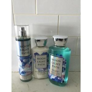 Bath and Body Works Moonlight Path Trio Set Fine Mist, Body Lotion, Shower Gel